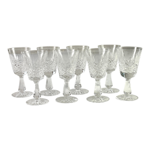 1990s Waterford Crystal of Ireland-“Kenmare “-4 Ounce Wines-Set of Eight