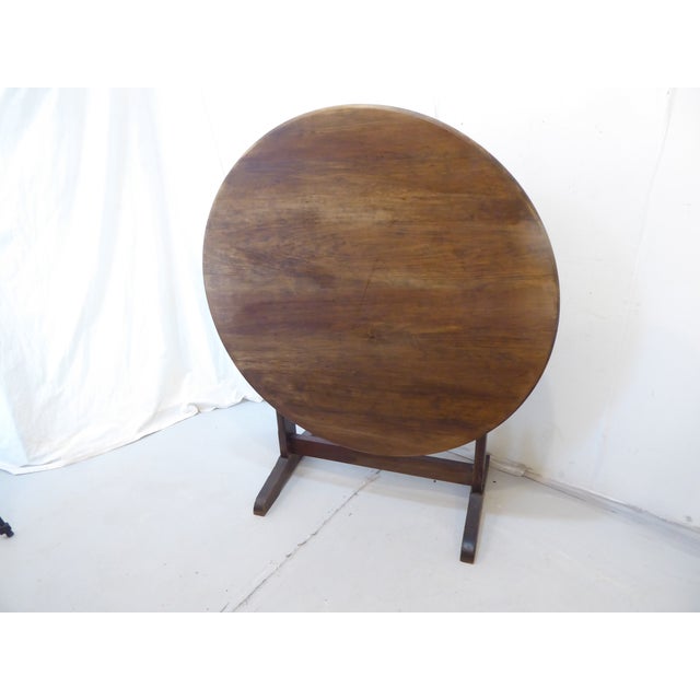 French Country Vintage Wine Tasting Table For Sale - Image 3 of 4