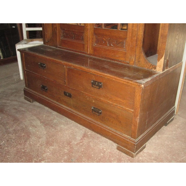 Scottish Oak Library Drawer Cabinet For Sale - Image 4 of 12