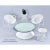 1980s McGuire Coastal White Rattan Wheat Sheaf Coffee Table With Round Glass For Sale - Image 5 of 13