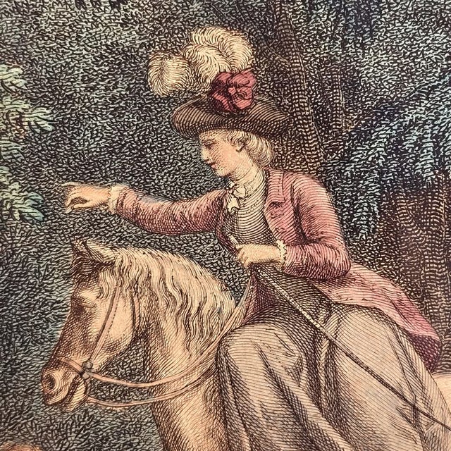 Sawrey Gilpin, The Happy Meeting & The Benevolent Lady, 1795, Etchings, Framed, Set of 2 For Sale - Image 6 of 18