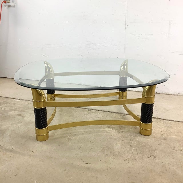 A striking blend of luxury and sculptural design, this Tommaso Barbi-style coffee table is a conversation piece that...