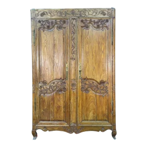 19th Century Louis XV Carved Walnut Armoire