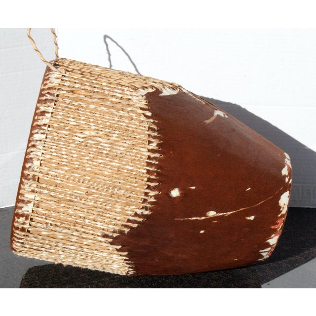 1980s Tribal Embuutu Dual-Hide Drum Mid-Century Vintage Baganda Uganda For Sale - Image 5 of 13