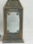 Set of two decorative metal lanterns with glass panel sides and pierced filigree detail. Finished in a distressed bronze-...