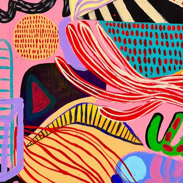 Abstract Contemporary Abstract Acrylic on Canvas Painting "Barotrópico Iii" by Daniela Marin For Sale - Image 3 of 3