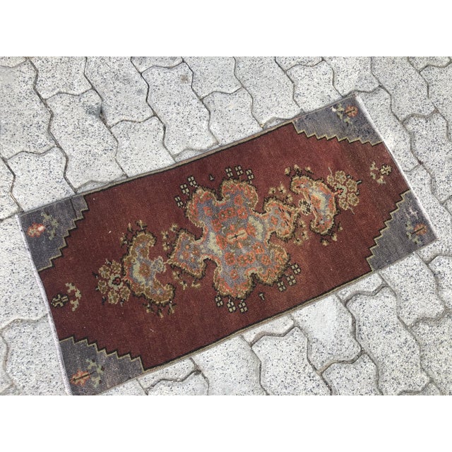 Tribal 1960s Vintage Gothic Handmade Area Rug For Sale - Image 3 of 6