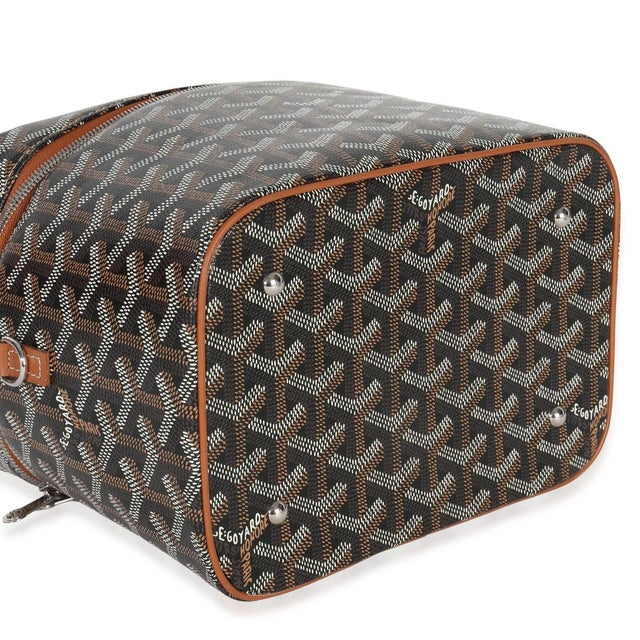 Gold Black Goyardine Canvas Muse Vanity Case For Sale In New York - Image 6 of 8