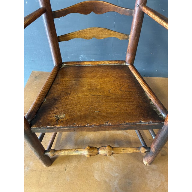American Late 17th Century Ladder-Back Barrister Chair. English or American For Sale - Image 3 of 8