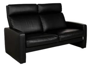 Just Relax 2-Seater Sofa in Black Leather from Erpo