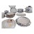 New 1980s 58 Pieces European Dinner Set Diamond Shape Rim With Bleu Decoration by Rosenthal For Sale