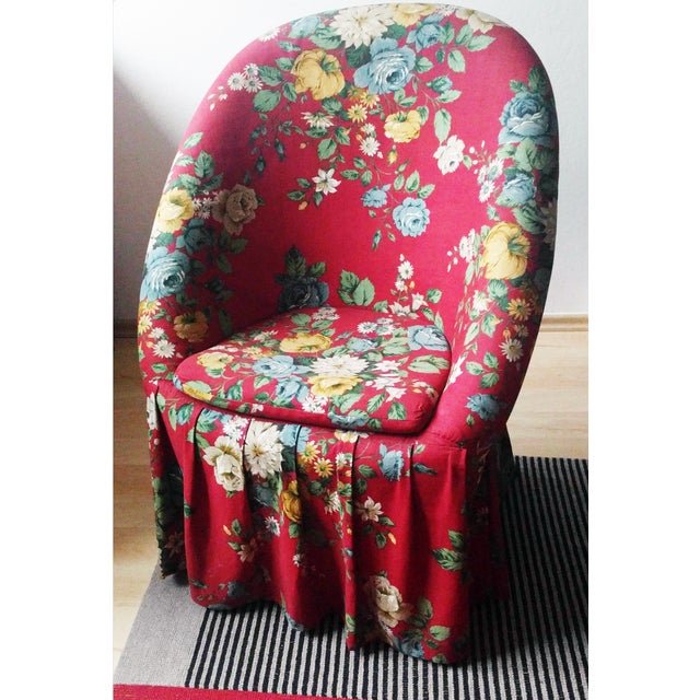 Rattan & Iron Skirted Chair with Hairpin Legs, 1960s For Sale - Image 12 of 12