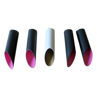 Cylindrical Bar Pendant Lights, 1970s, Set of 5 For Sale