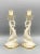 Hollywood Regency 20th C. Lenox Cream & Gold Dolphin Candlesticks – A Pair – Coastal Glam For Sale - Image 3 of 13