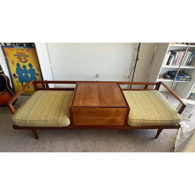 Mid Century Modern Walnut Sofa For Sale In Los Angeles - Image 6 of 12