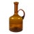 Mid-Century Modern Abstract Studio Craft Amber Blown Glass Pitcher / Bottle / Bud Vase / Vessel, Usa, C. 1970s For Sale