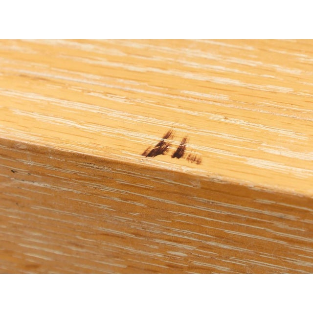 Mid 20th Century Oak Dining Table With Sculptural Iron Base For Sale - Image 12 of 12
