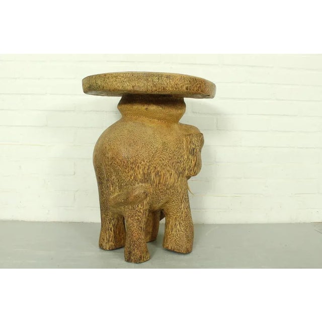 Vintage Elephant Side Table in Palmwood, 1960s For Sale - Image 7 of 13
