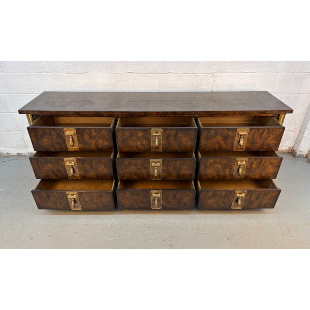 Brass Bernhard Rohne for Mastercraft Mid 20th Century Lowboy Dresser For Sale - Image 8 of 15