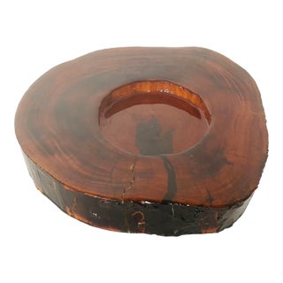 1960s Wood Slab Stand Base For Sale