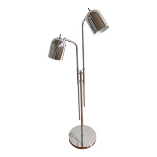 Mid Century Modern Articulating Chrome Floor Lamp For Sale
