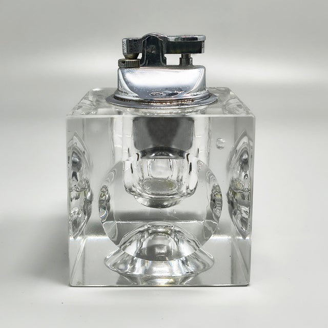Italian Crystal Glass Smoking Set by Antonio Imperatore, 1970s, Set of 2 For Sale - Image 6 of 10