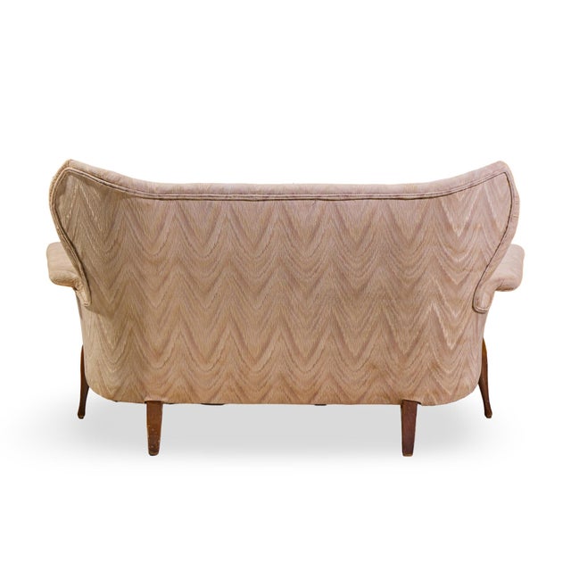 Ben Seibel Mid Century Walnut Gala Settee Sofa For Sale In Chicago - Image 6 of 9