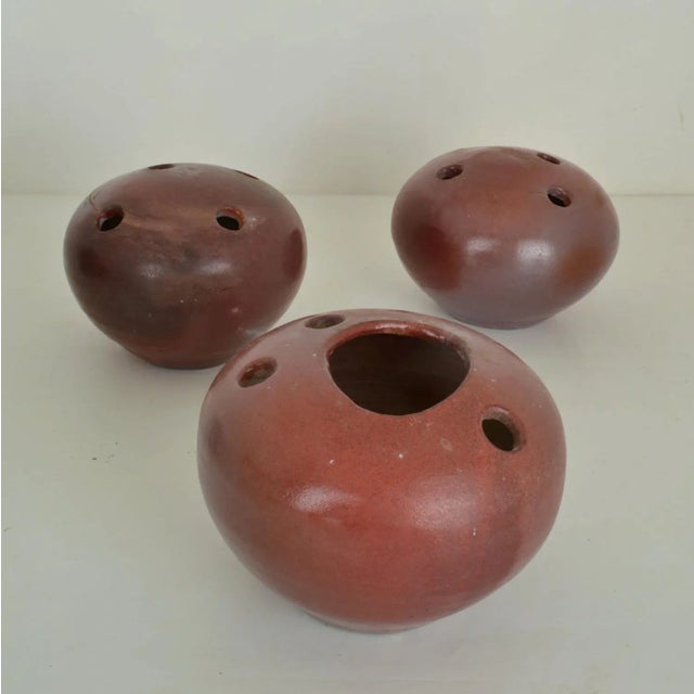 1960s Mid-Century Modern Studio Ceramic Ball Vases, 1960s, Set of 7 For Sale - Image 5 of 10