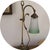 Edwardian Style Brass Rise and Fall Table Lamps with Shades, 1970s, Set of 2 For Sale - Image 3 of 11