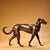1960s Vintage Chinese Bronze Standing Hunting Dog With Gilded Patina For Sale - Image 5 of 9