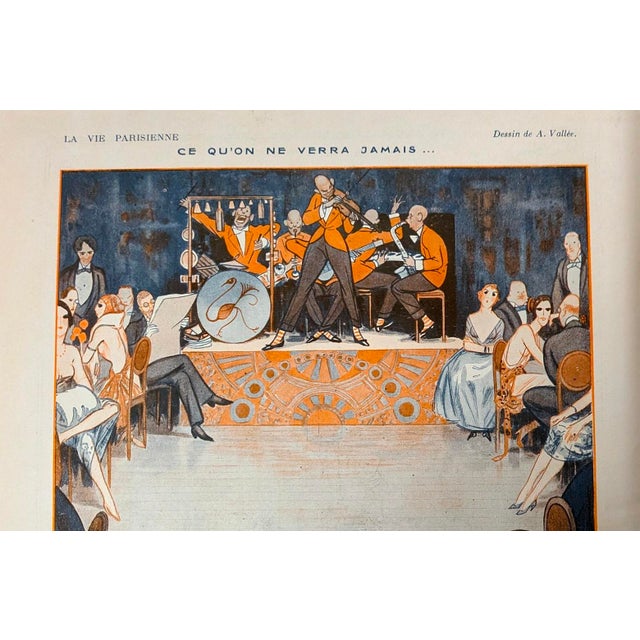 Art Deco Authentic La Vie Parisienne 1921 A. Vallée "Ce Qu'On Ne Verra Jamais..." ("What One Will Never See...") Print For Sale - Image 3 of 3