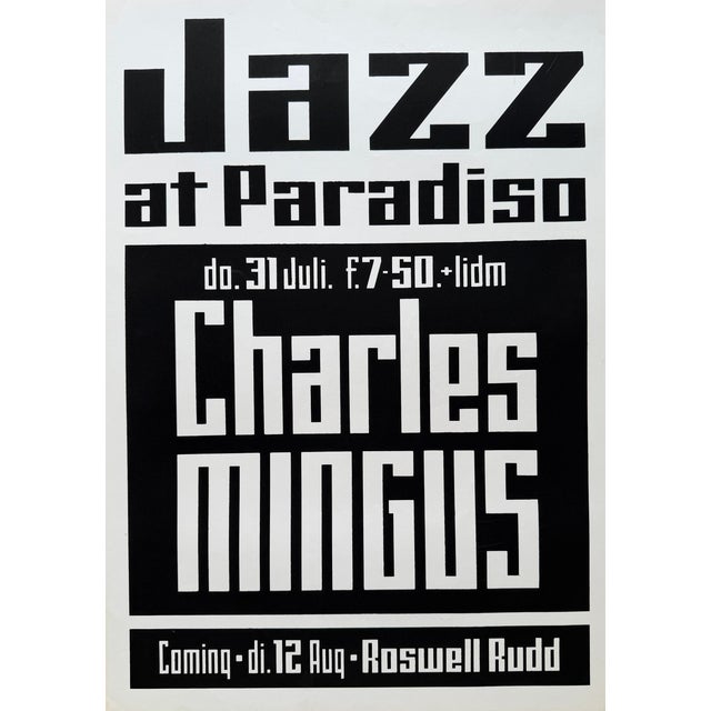 Black Jazz at Paradiso July 1975 from Charles Mingus, Netherlands, 1970s For Sale - Image 8 of 8