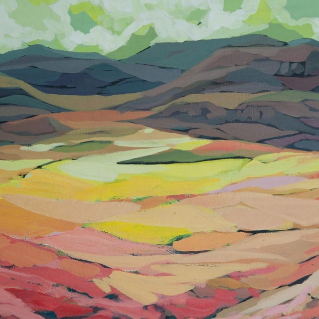 Escola d'Olot Artist, Cerca de Sarroca Landscape, 1970s, Oil on Canvas For Sale - Image 4 of 10