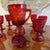 Ruby Red 1950s Glass Ruby Water Set- 9 Pieces For Sale - Image 8 of 9