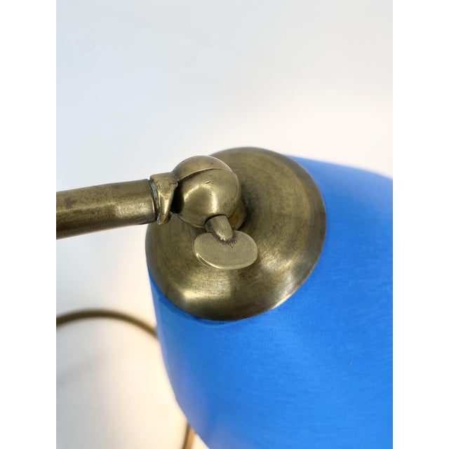 Vintage Table Lamp with Organically Shaped Brass Base, 1950s For Sale - Image 4 of 18