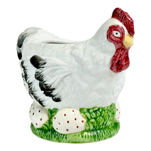 Mid-Century Americana Arts & Crafts Farmhouse Ceramic Chicken Planter