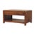 Wood Chestnut-Finish Mango Wood Curved Coffee Table For Sale - Image 7 of 8
