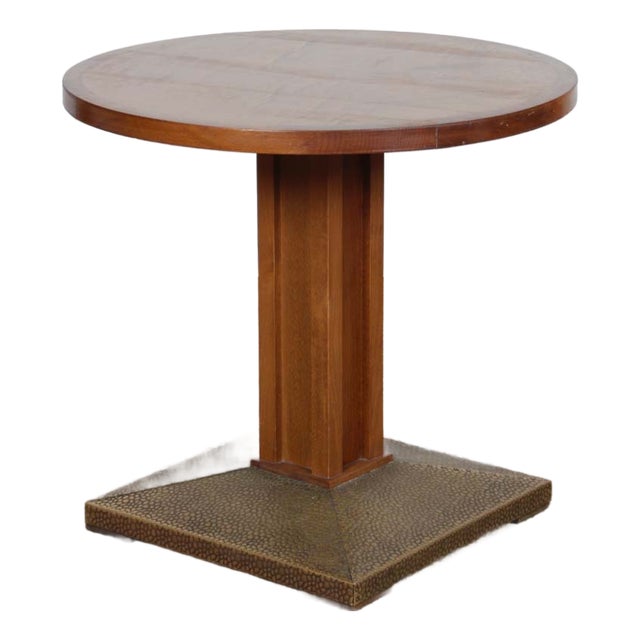 20th Century Side Table in Wood and Metal For Sale
