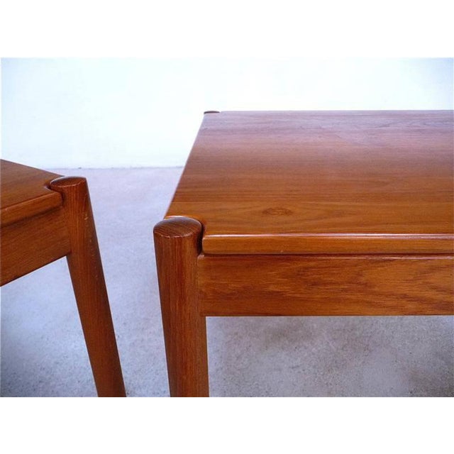 Danish Vintage Teak Side Tables from Magnus Olesen, 1960s, Set of 2 For Sale - Image 11 of 13