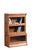 Mission 3 Stack Oak Barrister Bookcase - Beveled Glass - Micheal Cherry For Sale - Image 14 of 15
