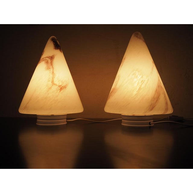 Mid-Century Glass Table Lamp, Europe, 1980 For Sale - Image 12 of 13