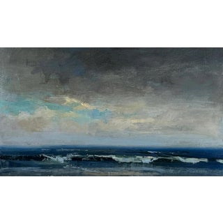 Contemporary Original Jeremy Miranda Seascape Painting on Cradled Wood For Sale