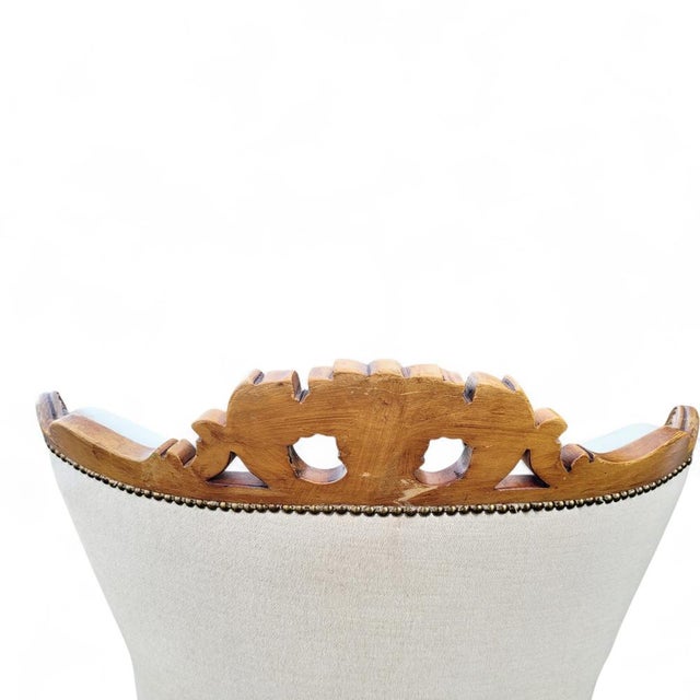 Louis XVI French Château Living Room Set in Upholstered Hand-Carved Walnut, Mid-19th Century, Set of 3 For Sale - Image 12 of 18