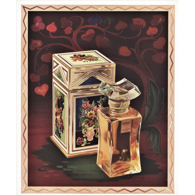 This is an original 1947 matted French vintage advertisement print for the highly acclaimed Lancôme perfume, Tropiques....