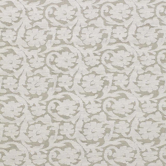 Contemporary Sample - Schumacher Floral Cutwork Casement Fabric in Natural For Sale - Image 3 of 3