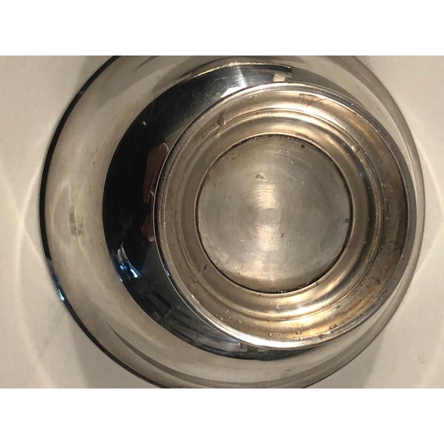 English Silver Condiment / Sauce Bowl With Saucer For Sale - Image 11 of 15