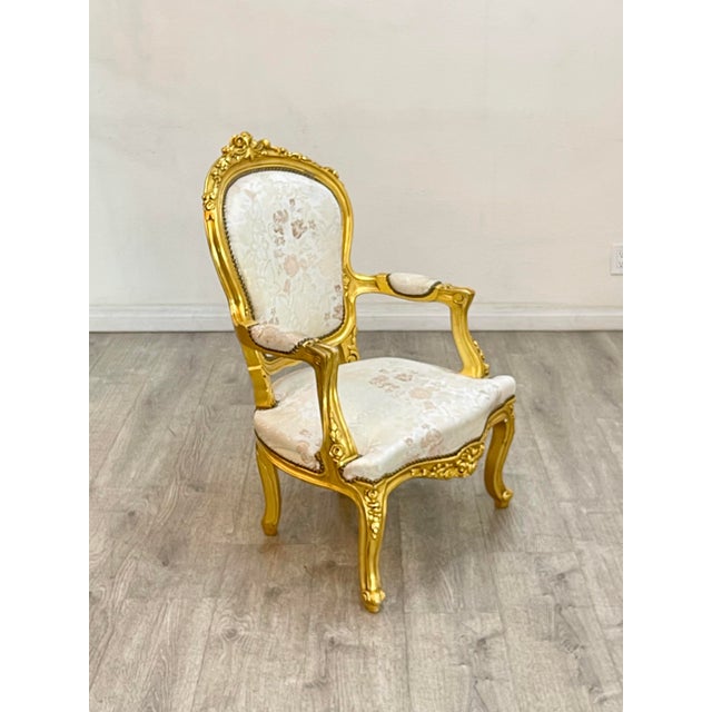 Textile Pair of French Style Chairs For Sale - Image 7 of 10