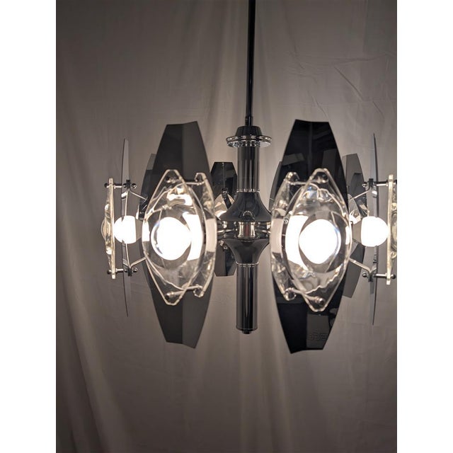 Vintage Chandelier in the style of Oscar Torlasco, 1970s For Sale - Image 15 of 16