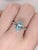2020s 1.8ct Aquamarine Ring with Earth Mined Diamonds in Solid 14k Gold Oval 9x7mm For Sale - Image 5 of 8