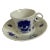 19th Century Blue and White Worcester Fine Porcelain Cup and Saucer Set- 2 Pieces For Sale